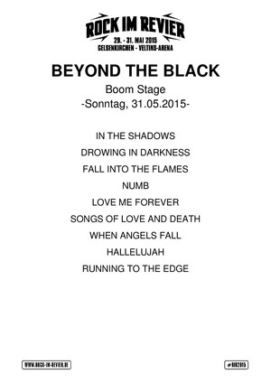 Setlist Beyond The Black &copy; www.Rock-im-Revier.de