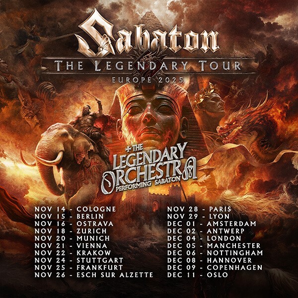 SABATON &bdquo;The Legendary Tour 2025&ldquo;